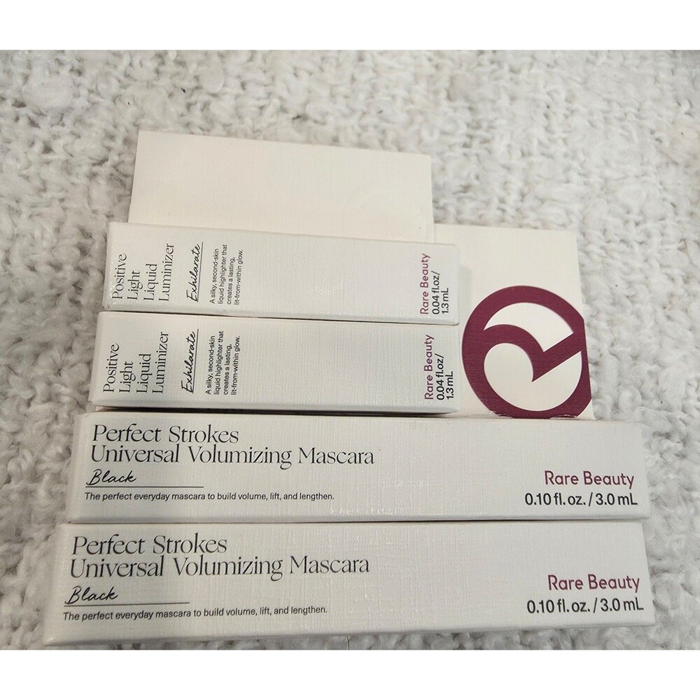 4 Piece Rare Beauty Mascara and Liquid Luminizer Bundle